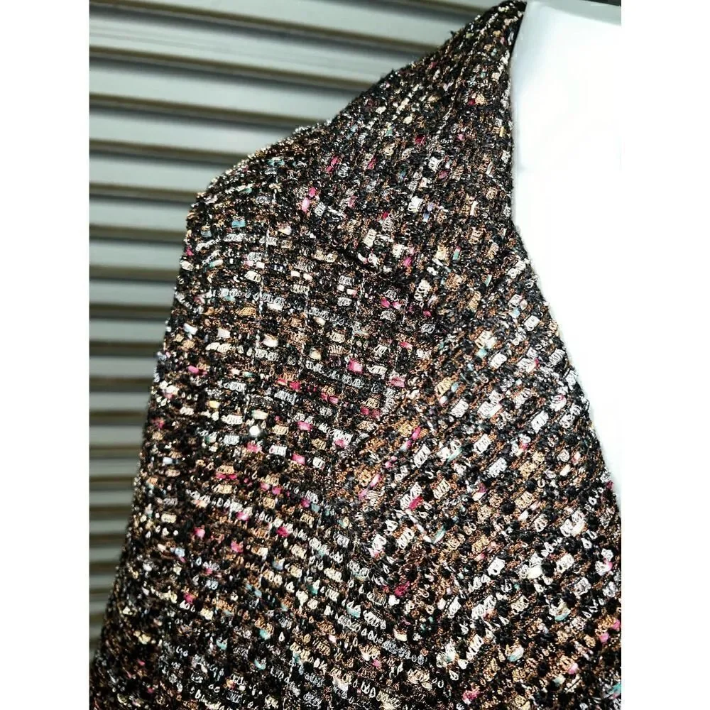 Slinky Brand jacket button up multi colored tweed long sleeve size 1X